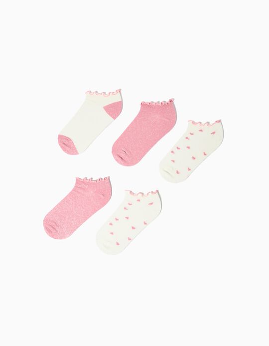 Comprar Online Pack 5 Pares de Meias Tornozelo, Menina, Multicor