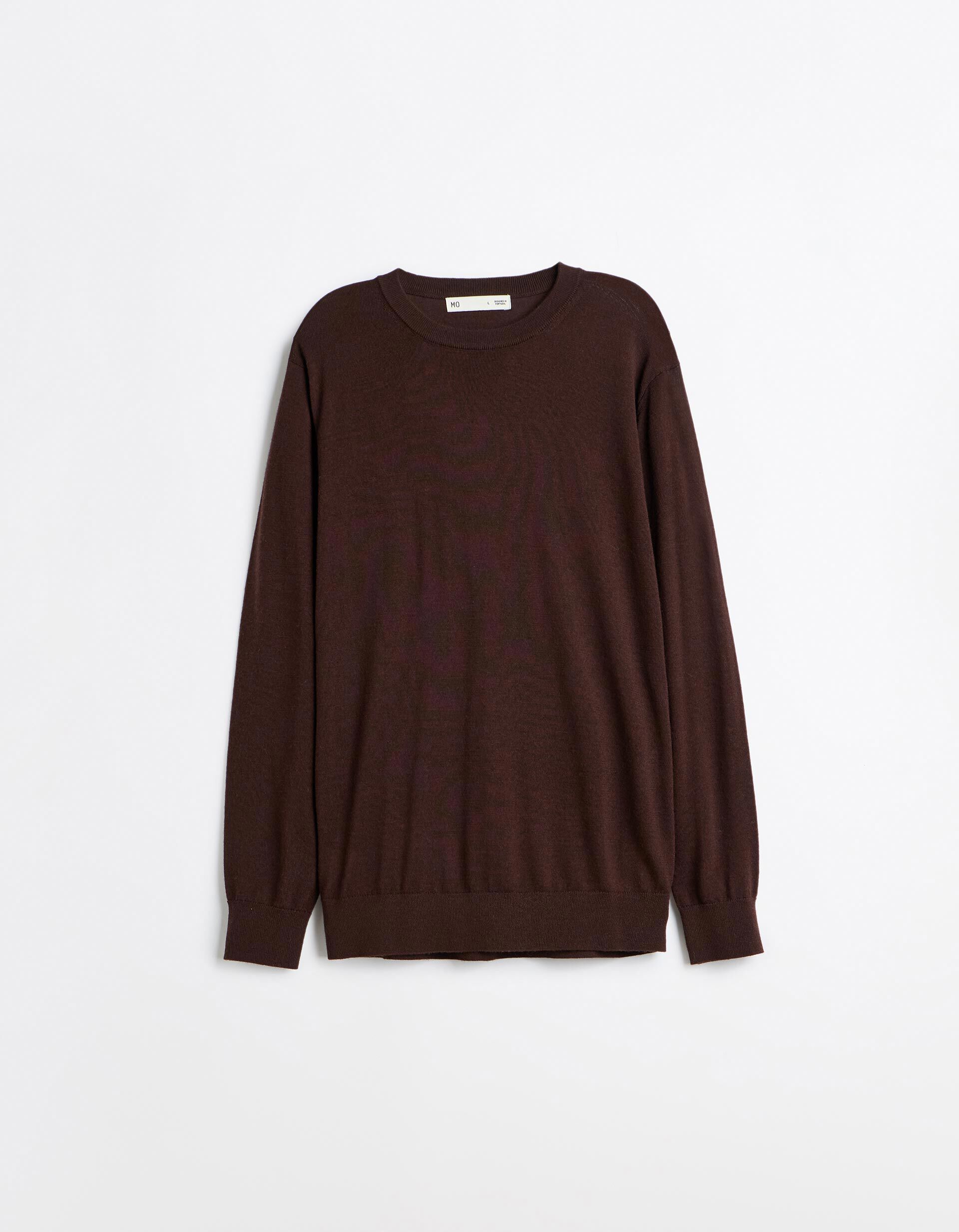Comprar Online Camisola De L&atilde; Merino, Homem, Castanho Escuro