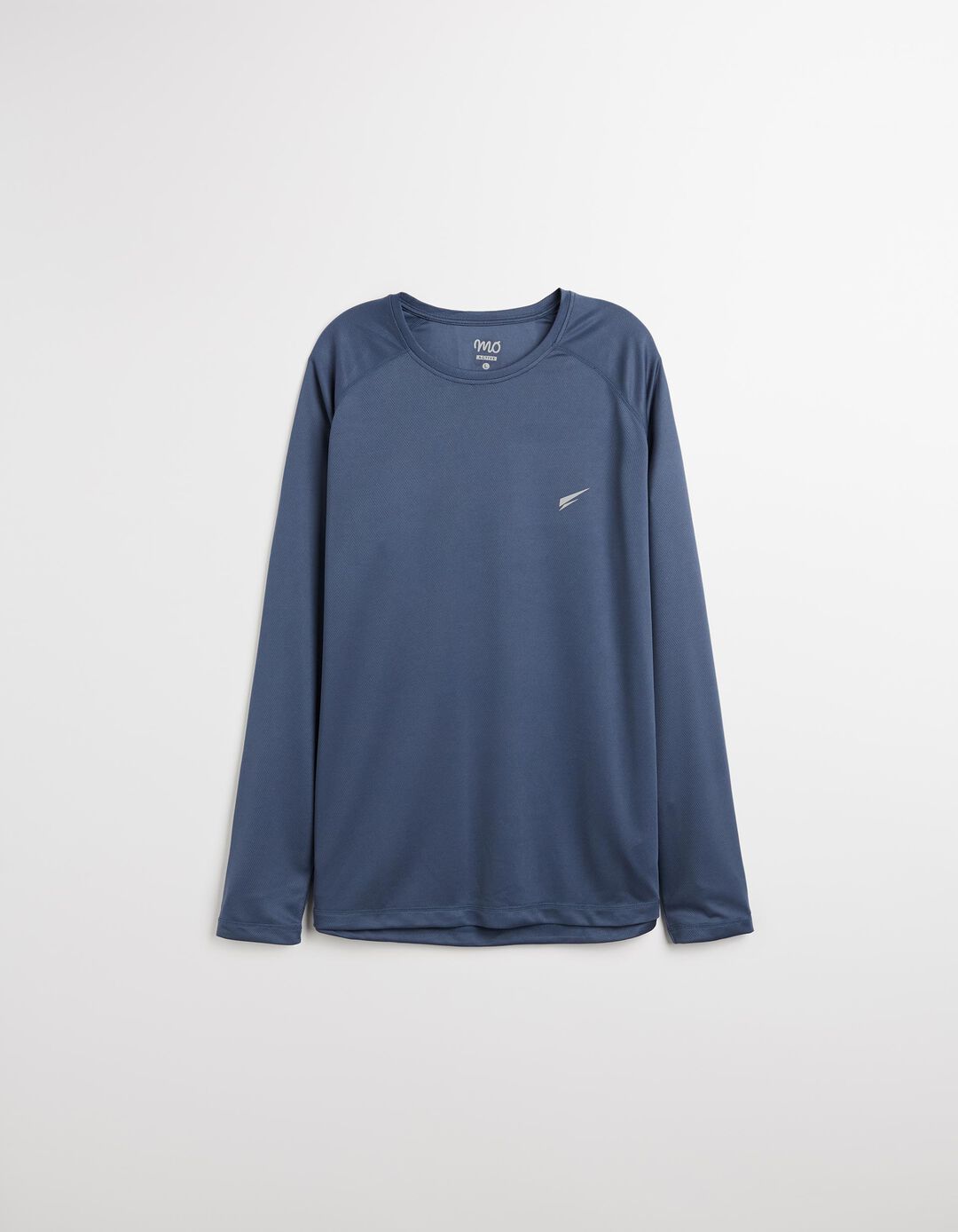 T-shirt Manga Comprida de Desporto, Homem, Azul