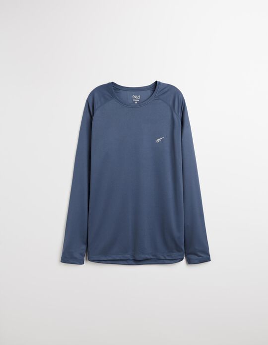 Comprar Online T-shirt Manga Comprida de Desporto, Homem, Azul