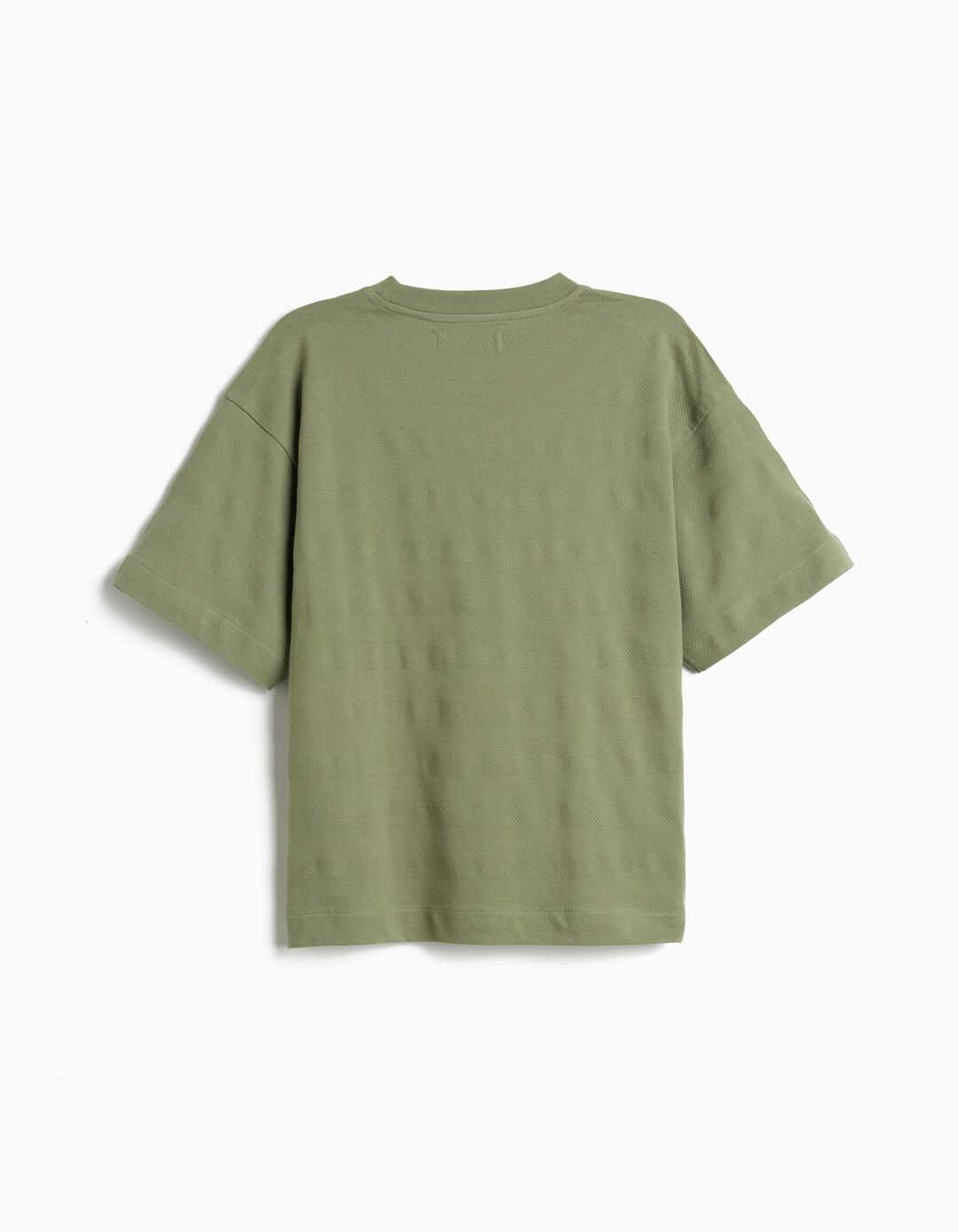T-shirt Manga Curta, Menino, Verde Escuro