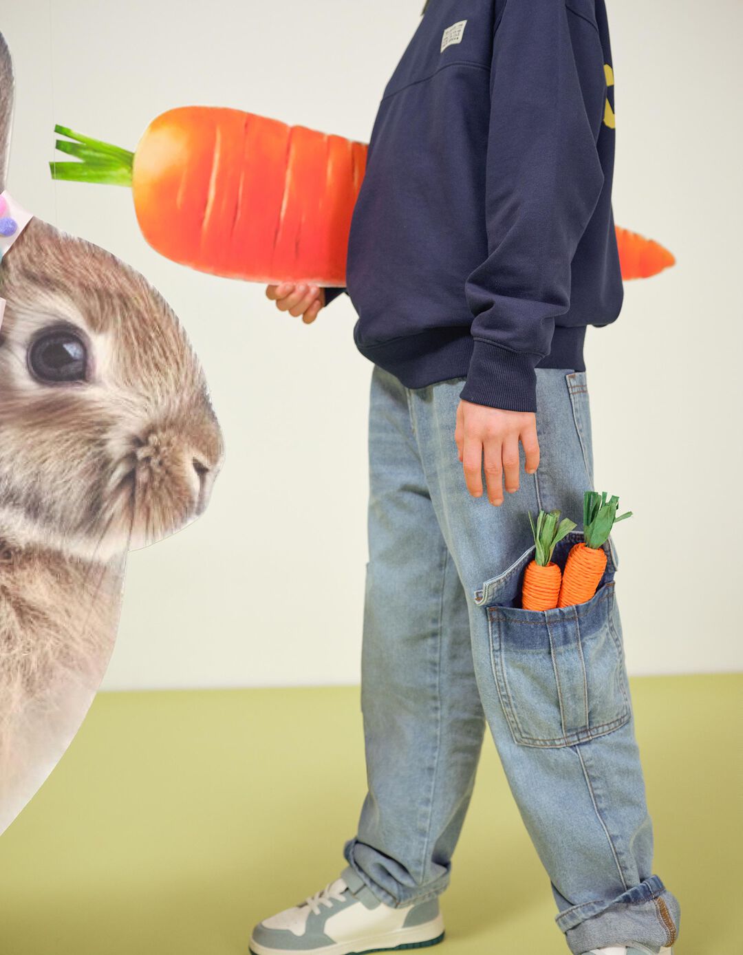 Cal&ccedil;as de Ganga Cargo, Menino, Azul Claro