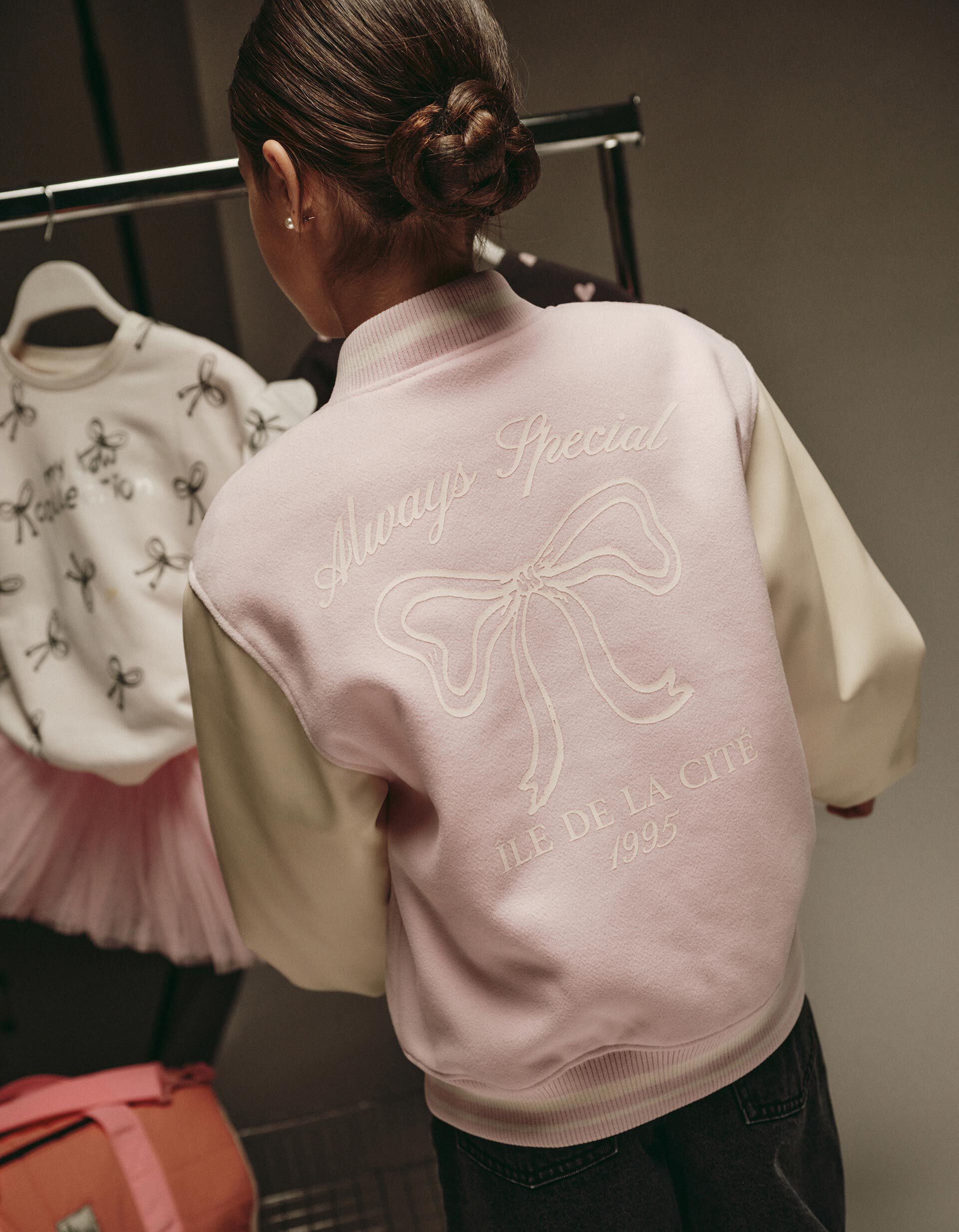 Comprar Online Casaco Bomber, Menina, Rosa Claro