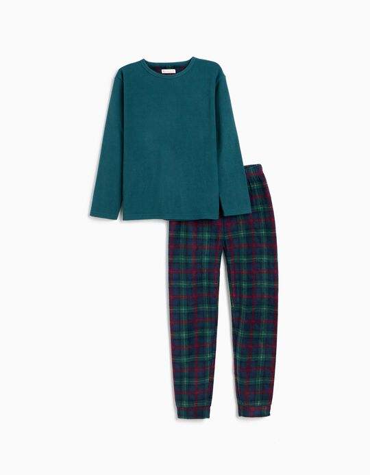 Comprar Online Pijama Polar De Natal, Menina, Verde Escuro