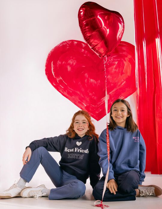 Comprar Online Sweatshirt de Felpa Capuz, Menina, Azul