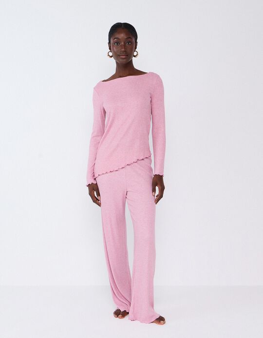 Comprar Online Pijama Canelado, Mulher, Malva