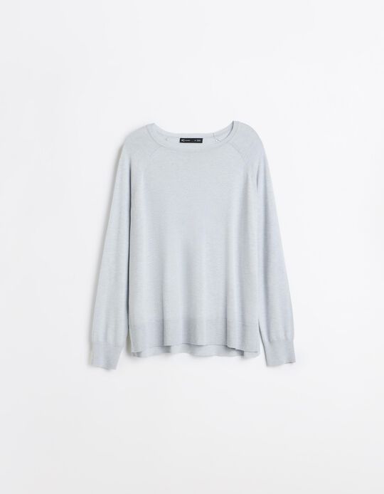 Comprar Online Sweater De Manga Comprida, Mulher, Azul Claro