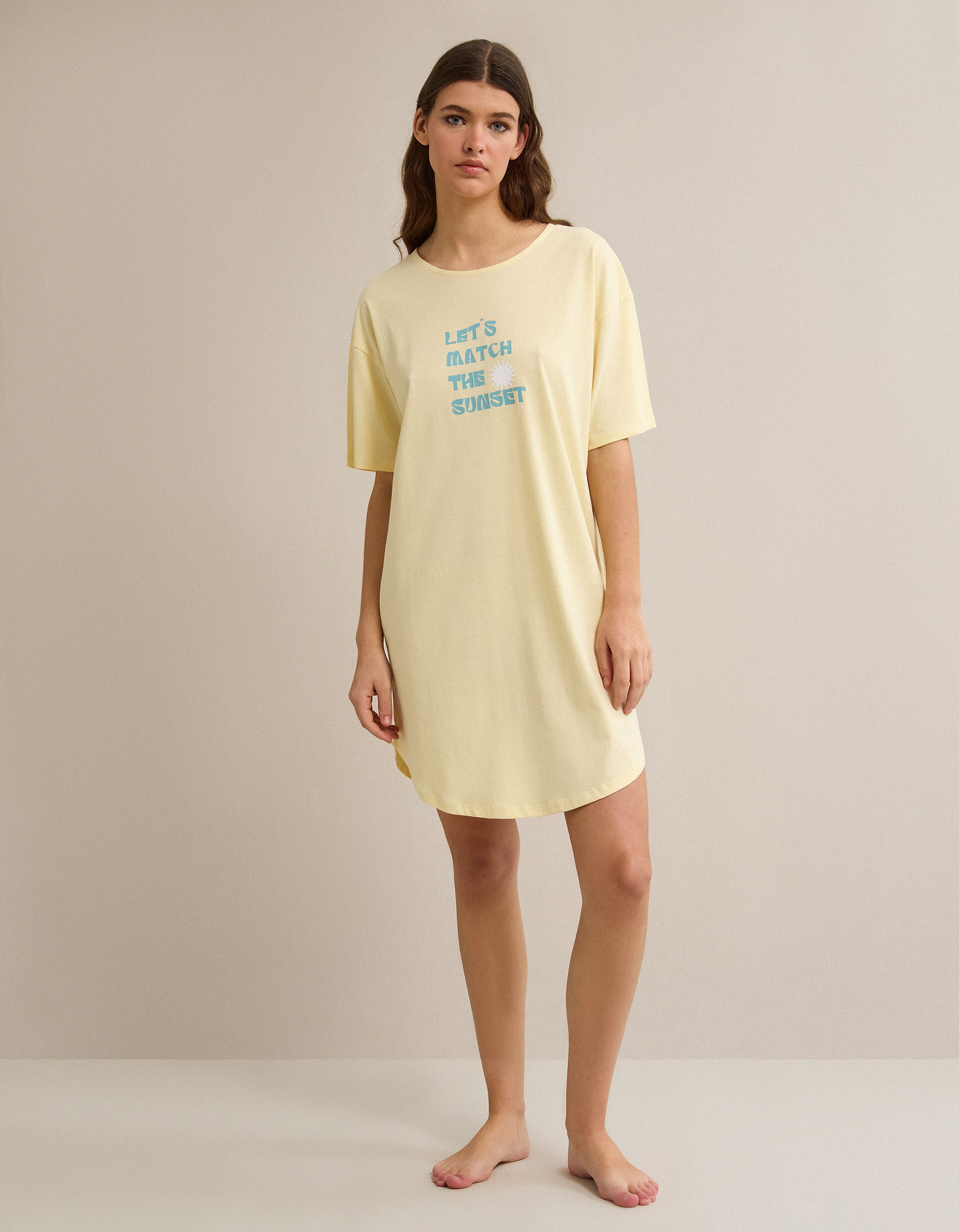 Comprar Online Camisa de Dormir, Mulher, Amarelo Claro