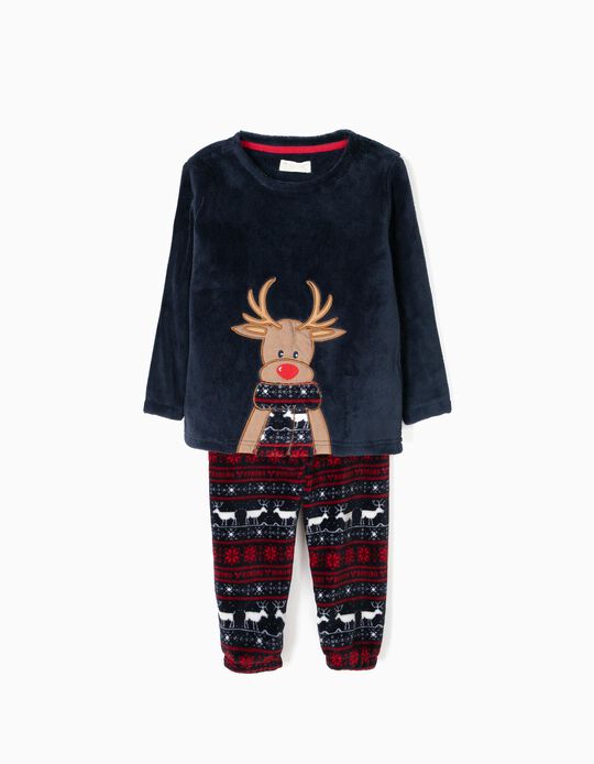 Pijama Camisola e Cal&ccedil;as Rena Natal Azul