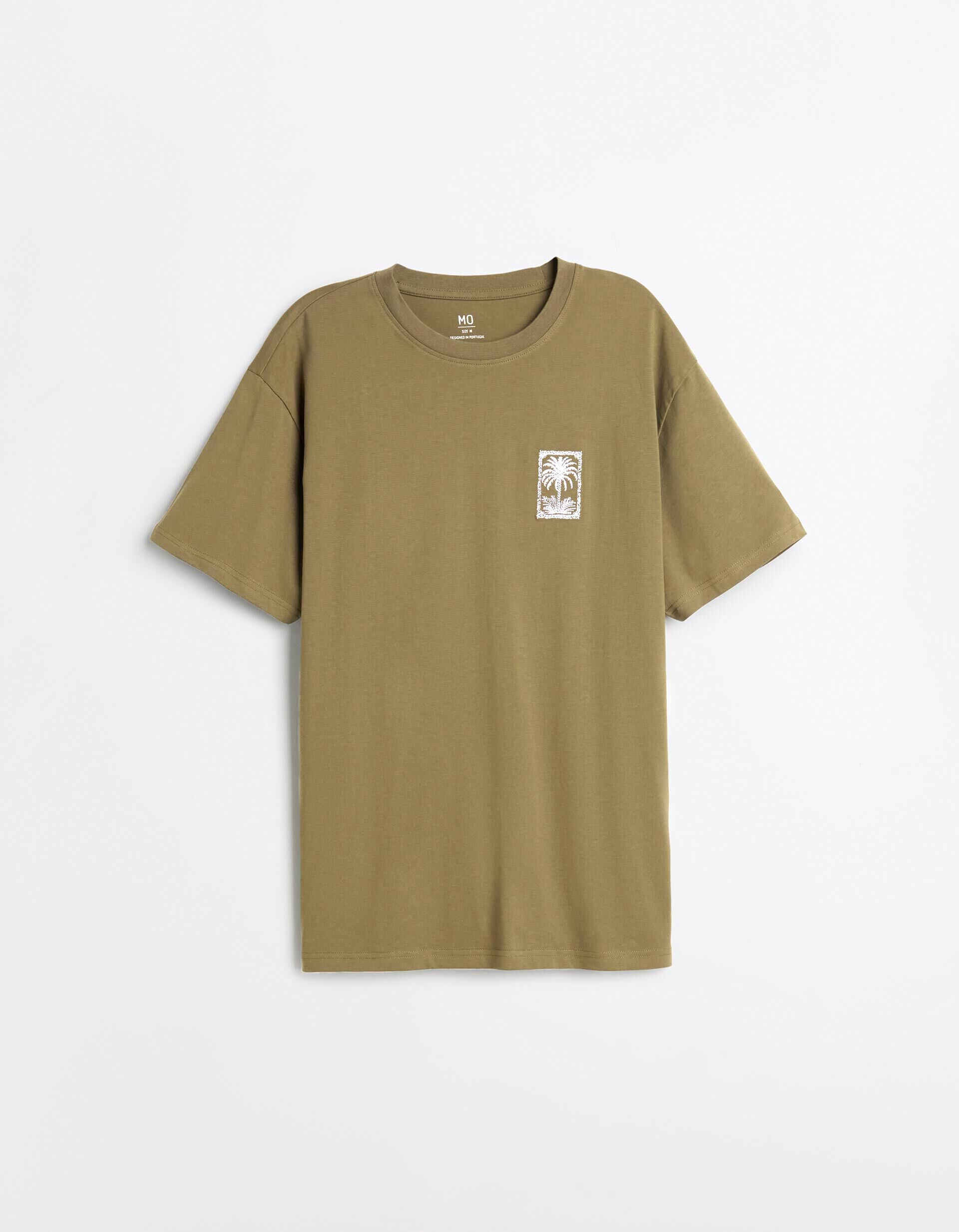 Comprar Online T-shirt Jersey Estampada, Homem, Verde Escuro