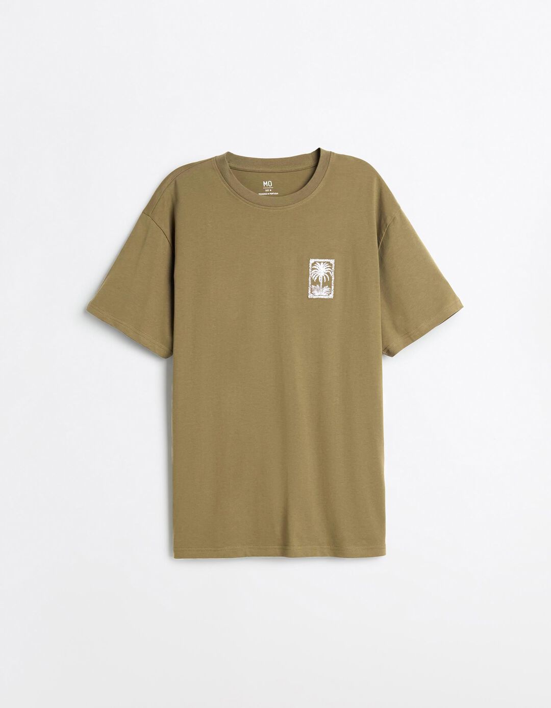 T-shirt Jersey Estampada, Homem, Verde Escuro