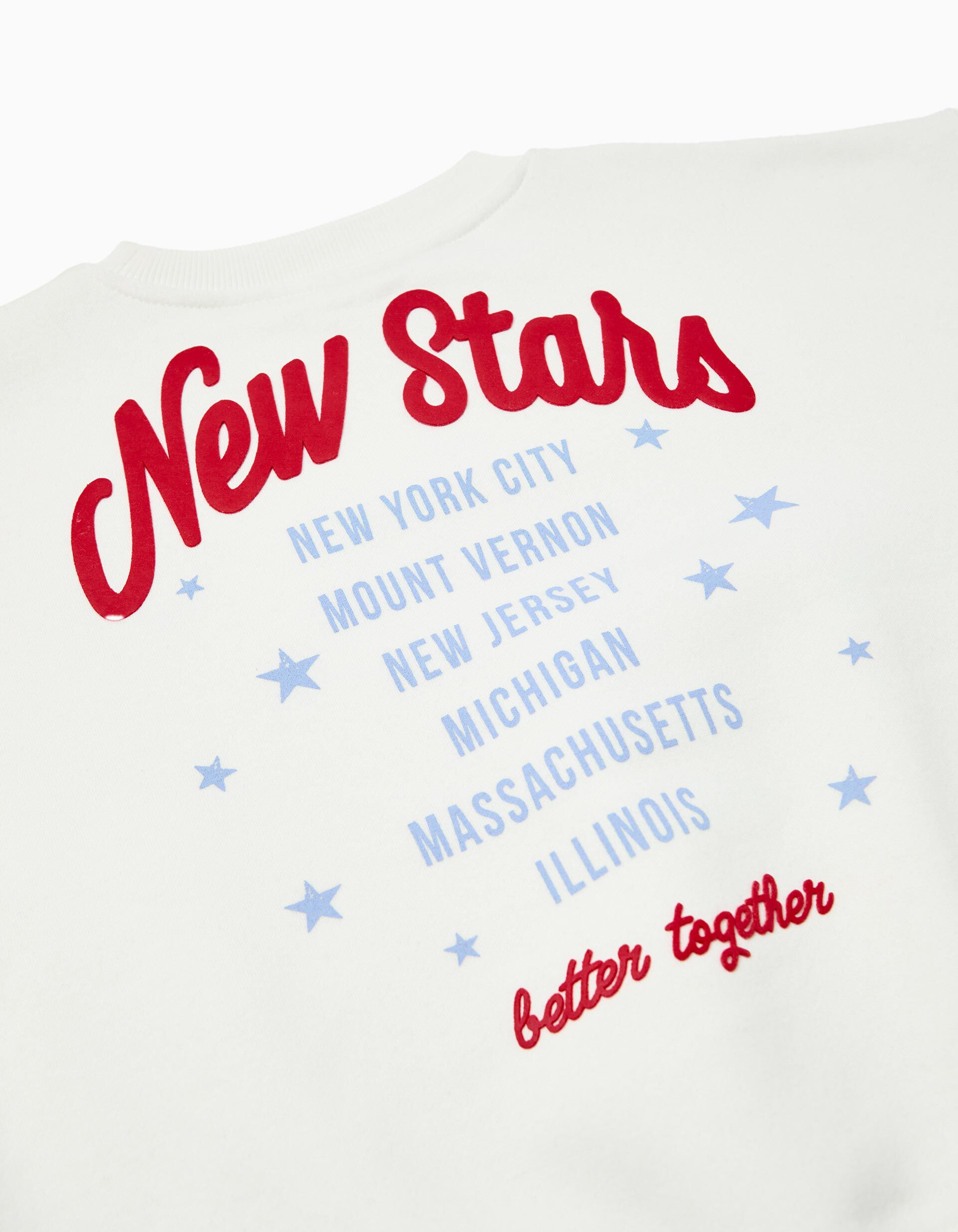 Comprar Online Sweatshirt, de Felpa Menina, Branco