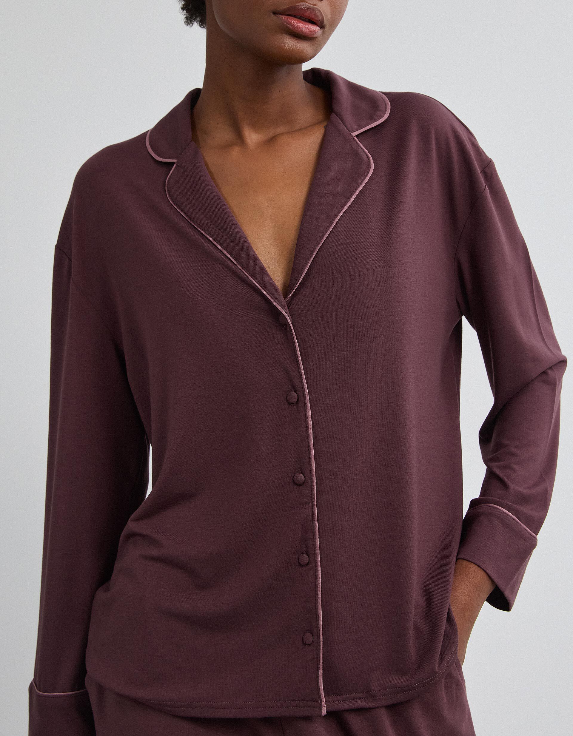 Comprar Online Pijama Camiseiro, Mulher, Vermelho Escuro