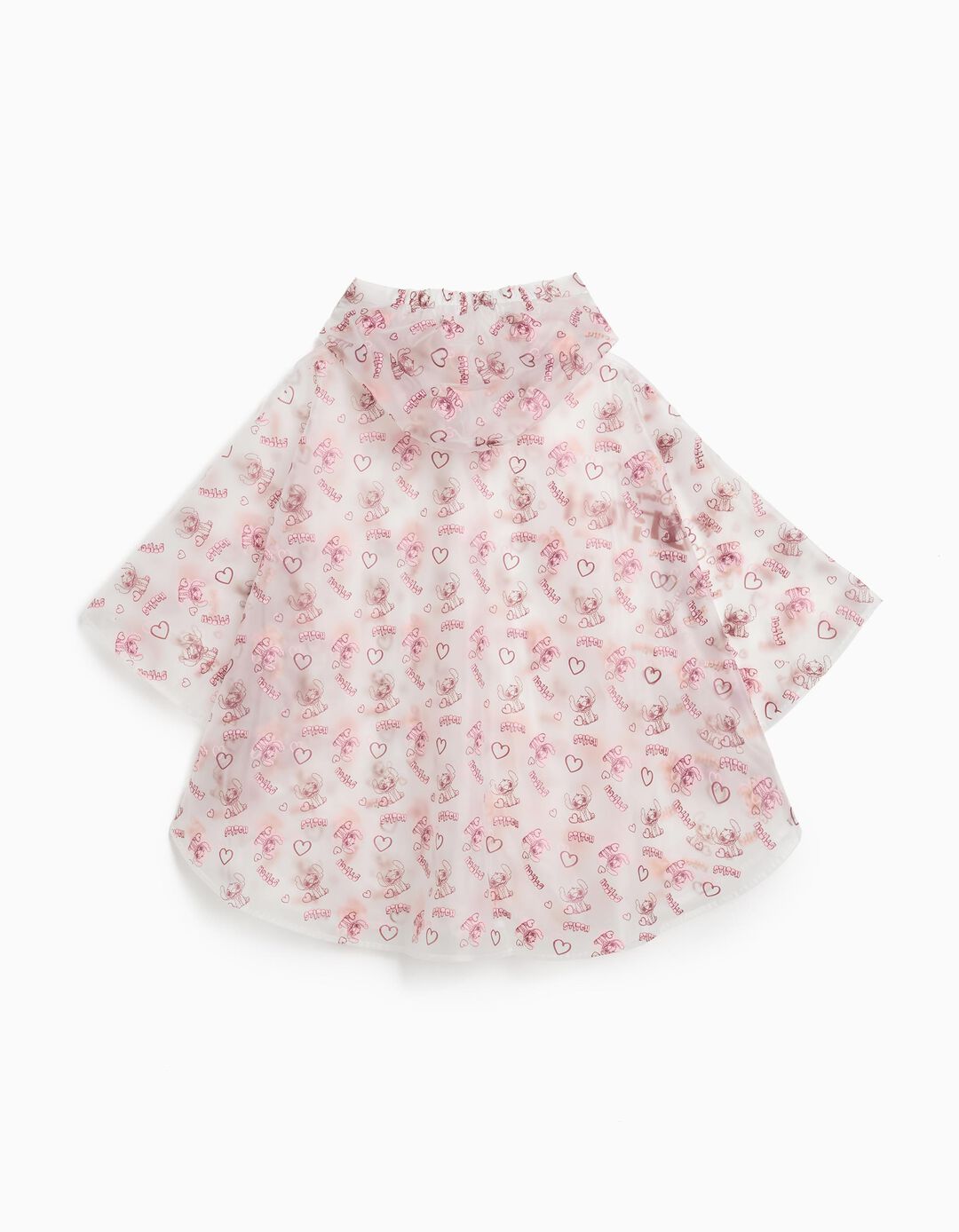 Poncho Impermeável 'Stitch', Menina, Branco