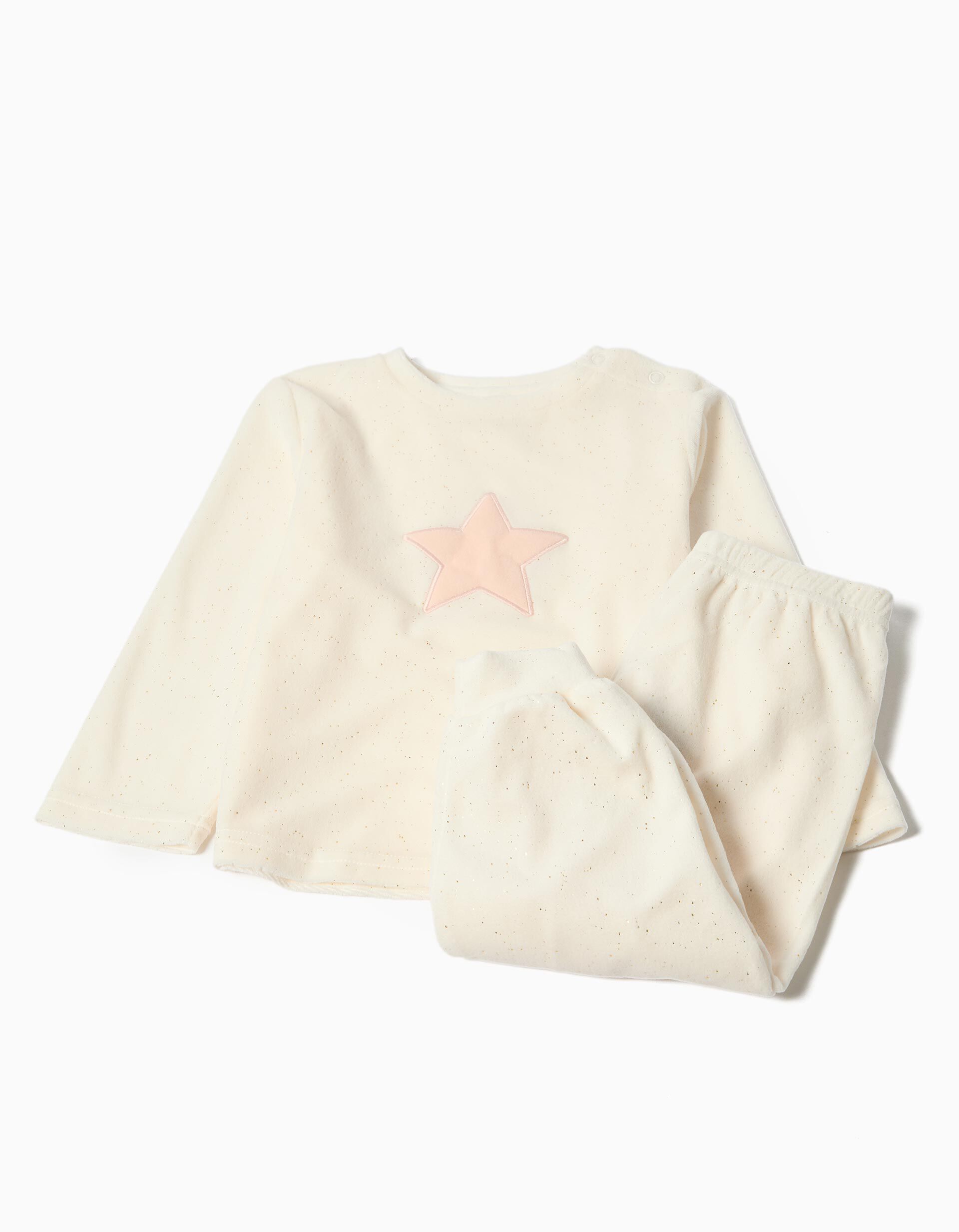 Comprar Online Pijama Veludo, Menina, Bege Claro