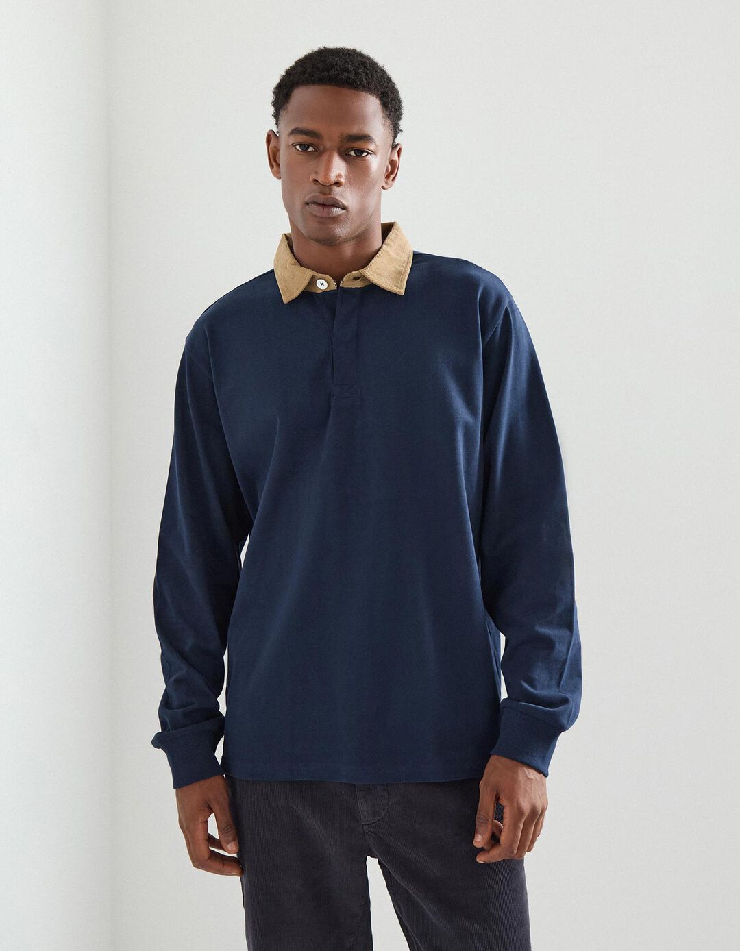 Polo Jersey, Homem, Azul Escuro