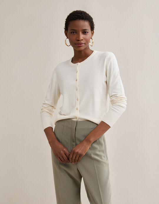 Comprar Online Casaco de Malha, Mulher, Cru