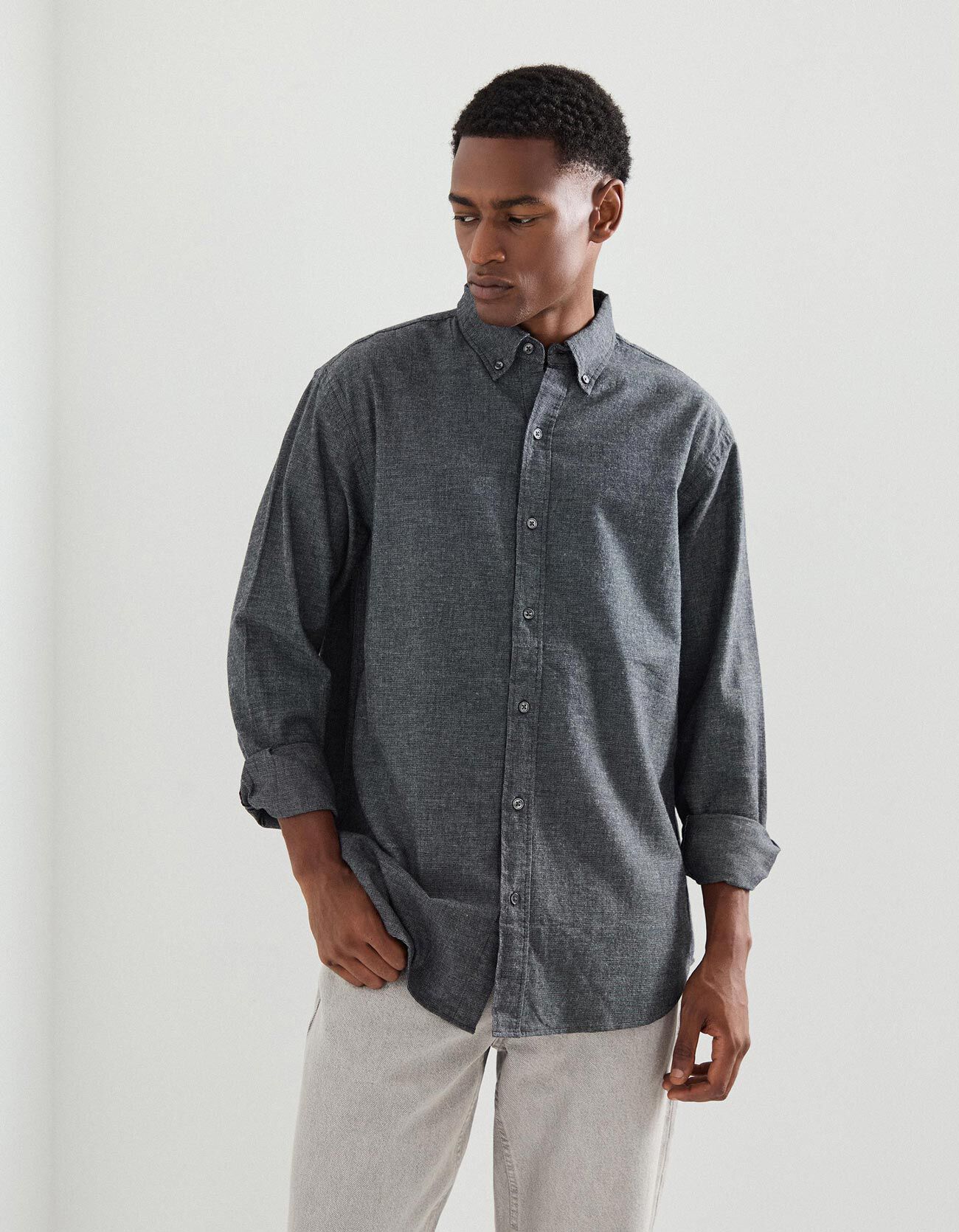 Comprar Online Camisa Flanela, Homem, Cinzento Escuro