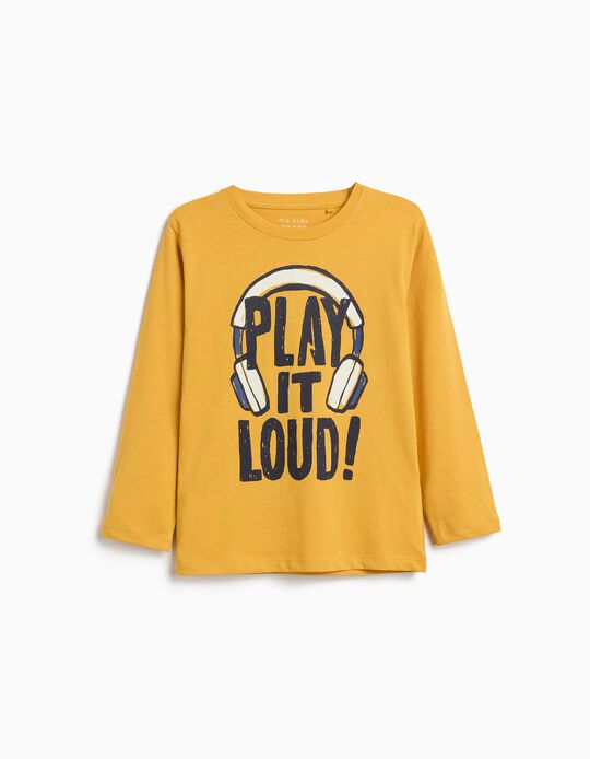 Comprar Online T-shirt Manga Comprida Estampado, Menino, Amarelo