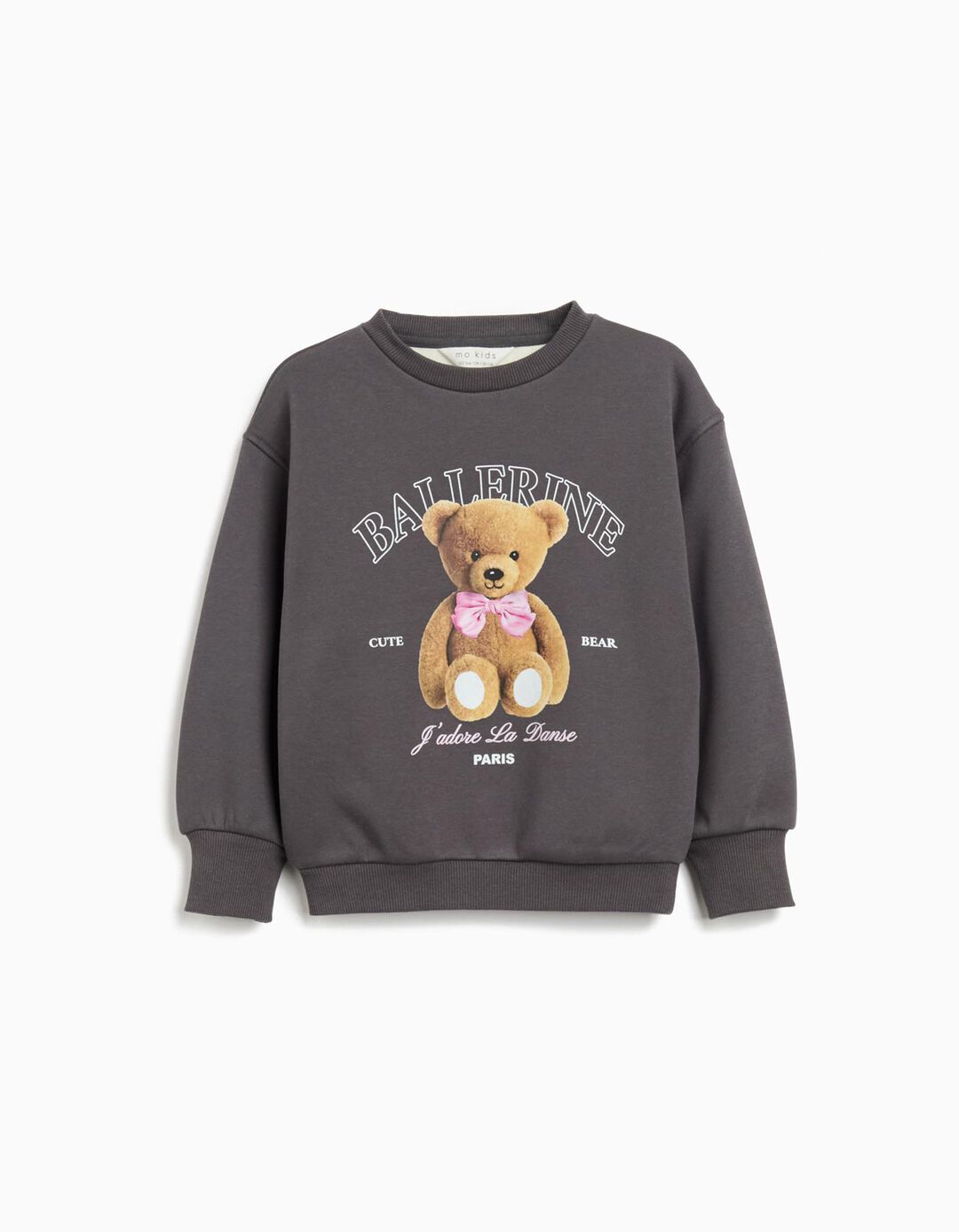 Sweatshirt de Felpa, Menina, Cinzento Escuro
