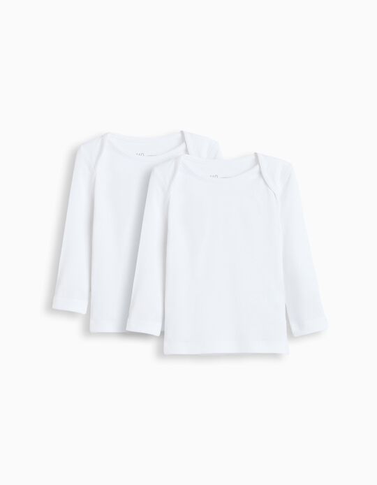 Comprar Online Pack 2 Camisolas De Malha Interlock, Menino, Branco