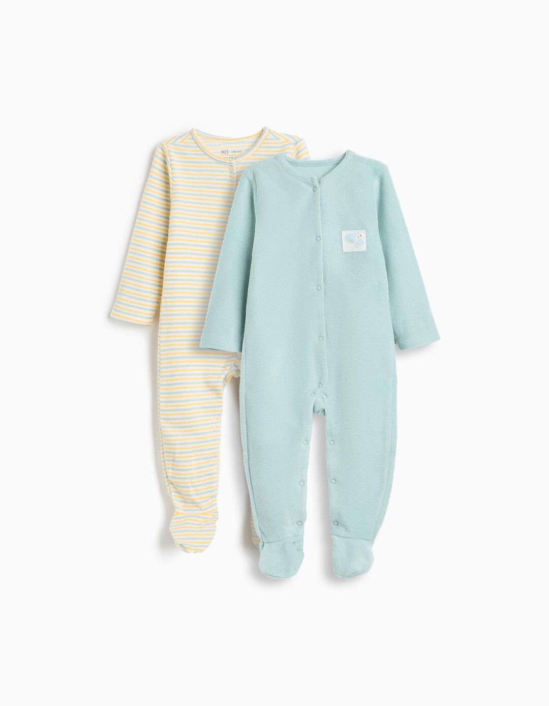 Pack 2 Babygrows, Menino, Azul Claro