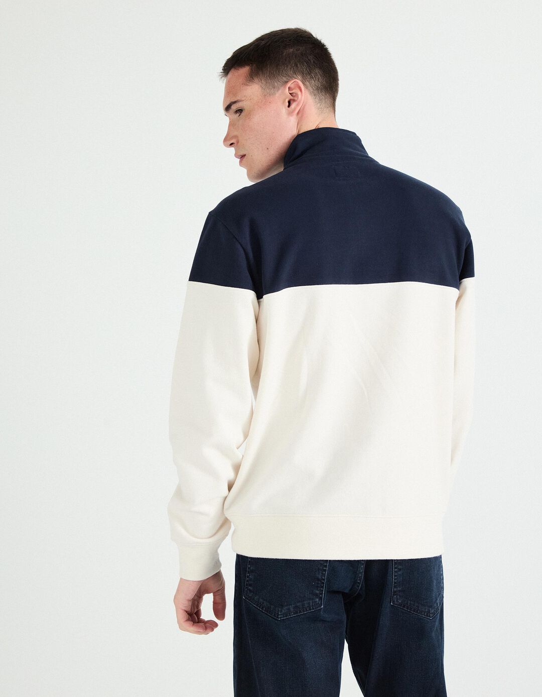 Sweatshirt com Fecho, Homem, Bege Claro 