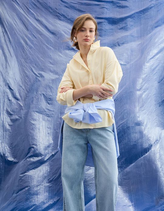 Comprar Online Camisa Oxford, Mulher, Amarelo Claro