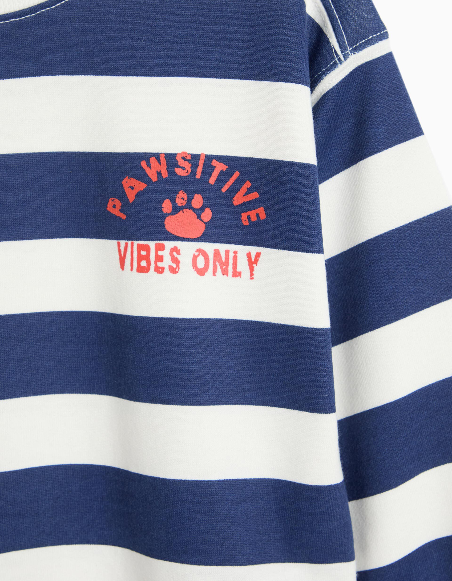 Comprar Online Sweatshirt De Felpa &Agrave;s Riscas, Menino, Azul Escuro