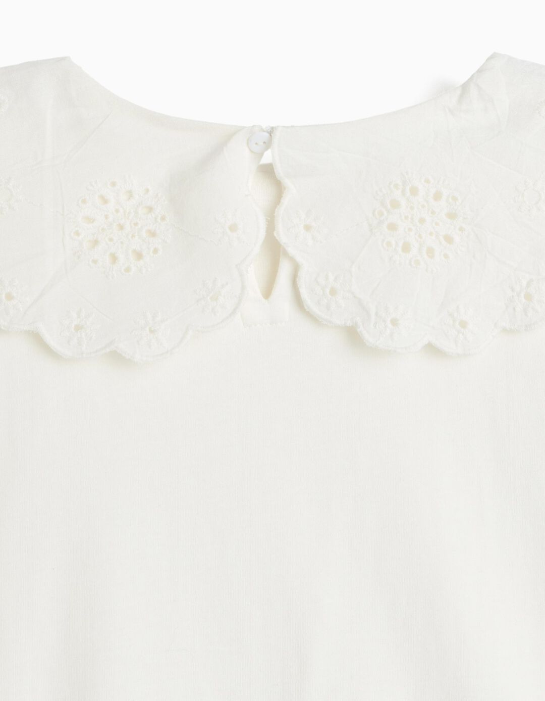 Camisola Boxy Fit, Menina, Branco