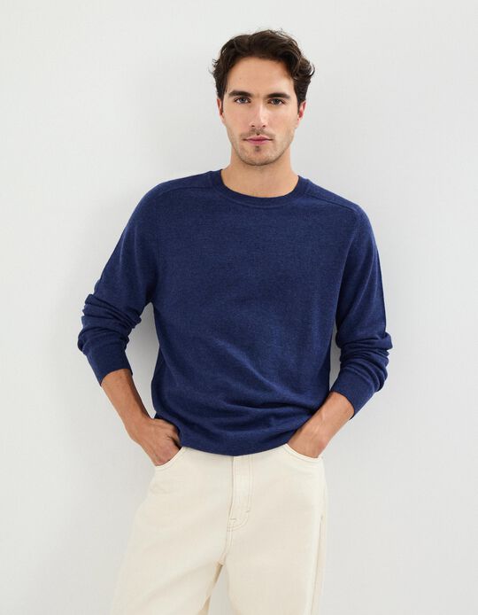 Comprar Online Camisola com Caxemira, Homem, Azul