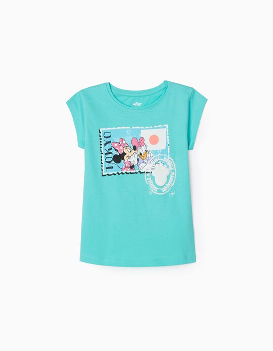 T-Shirt para Menina 'Minnie', Verde Água