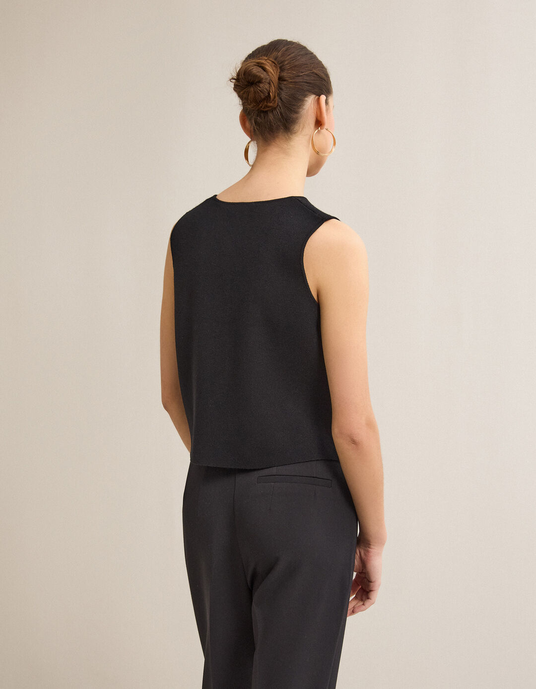 Colete de Malha, Mulher, Preto