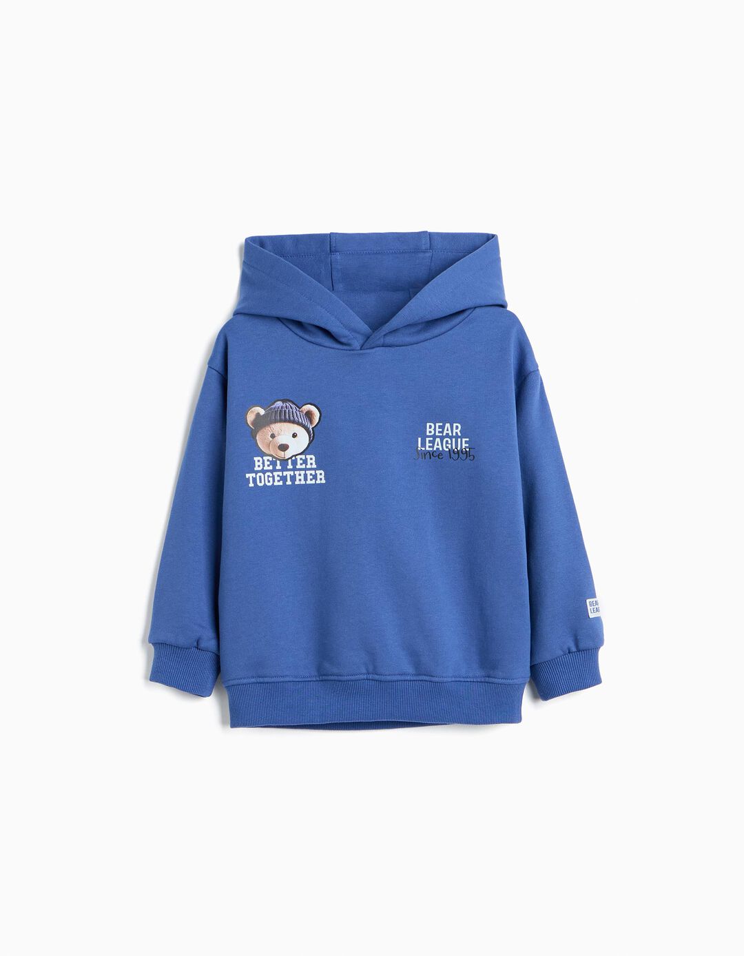 Sweatshirt Estampada Com Capuz, Menino, Azul