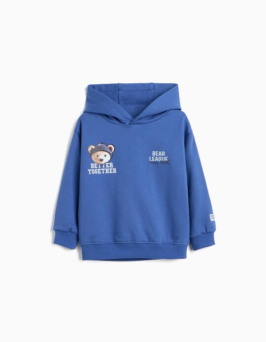 Comprar Online Sweatshirt Estampada Com Capuz, Menino, Azul