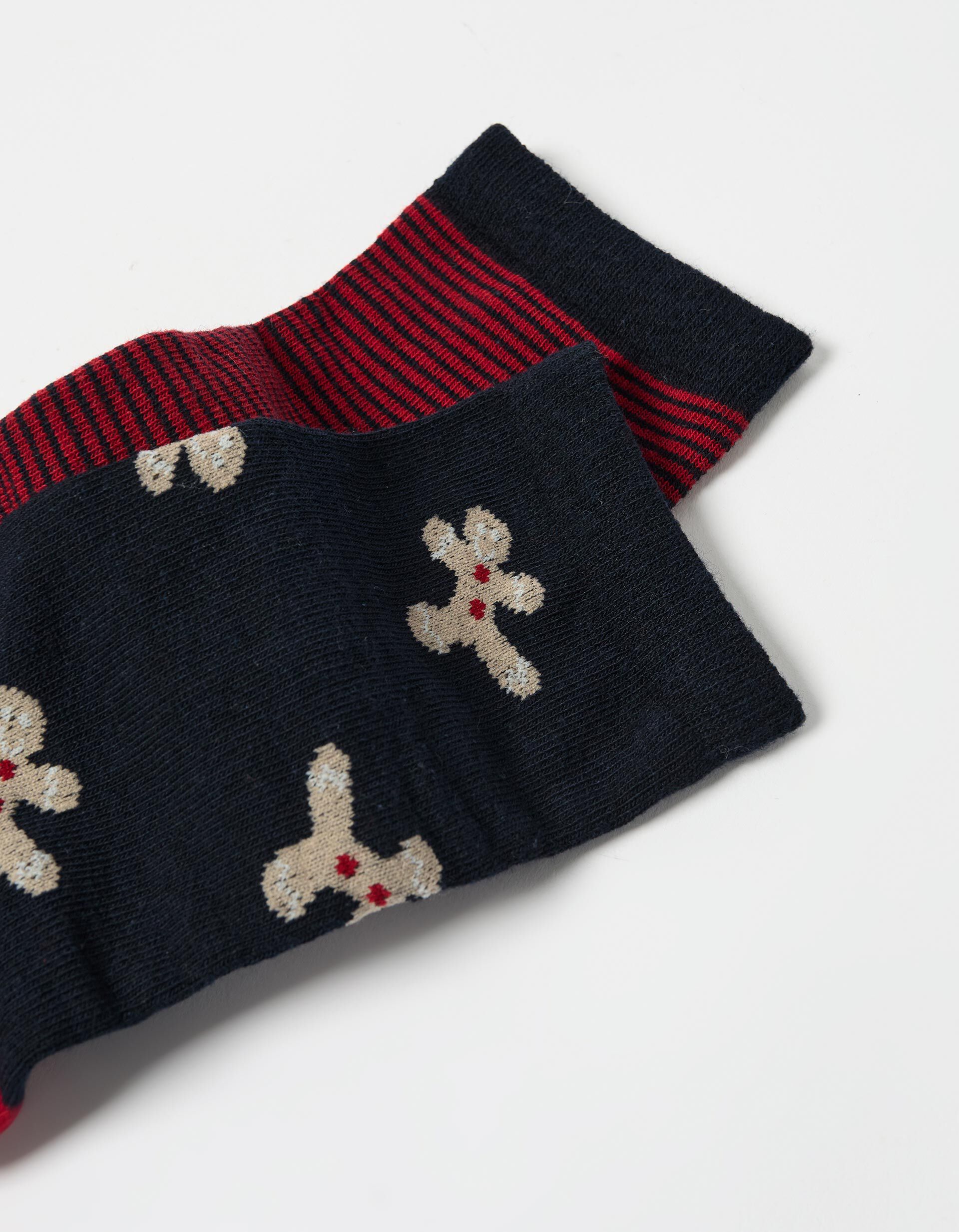 Comprar Online Pack 2 Meias de Natal, Homem, Azul Escuro 