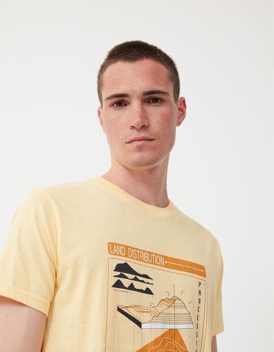 T-shirt, Homem, Amarelo Claro