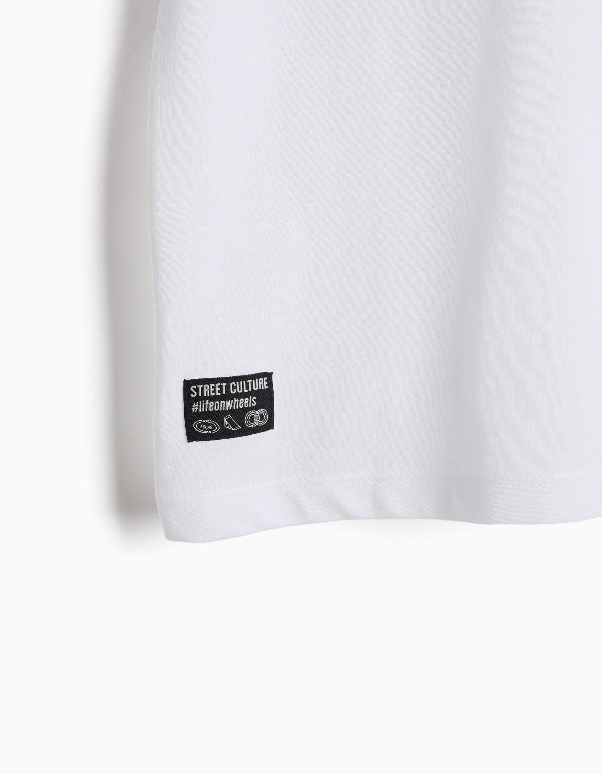 Comprar Online T-shirt Estampada 'Loose Fit', Menino, Branco