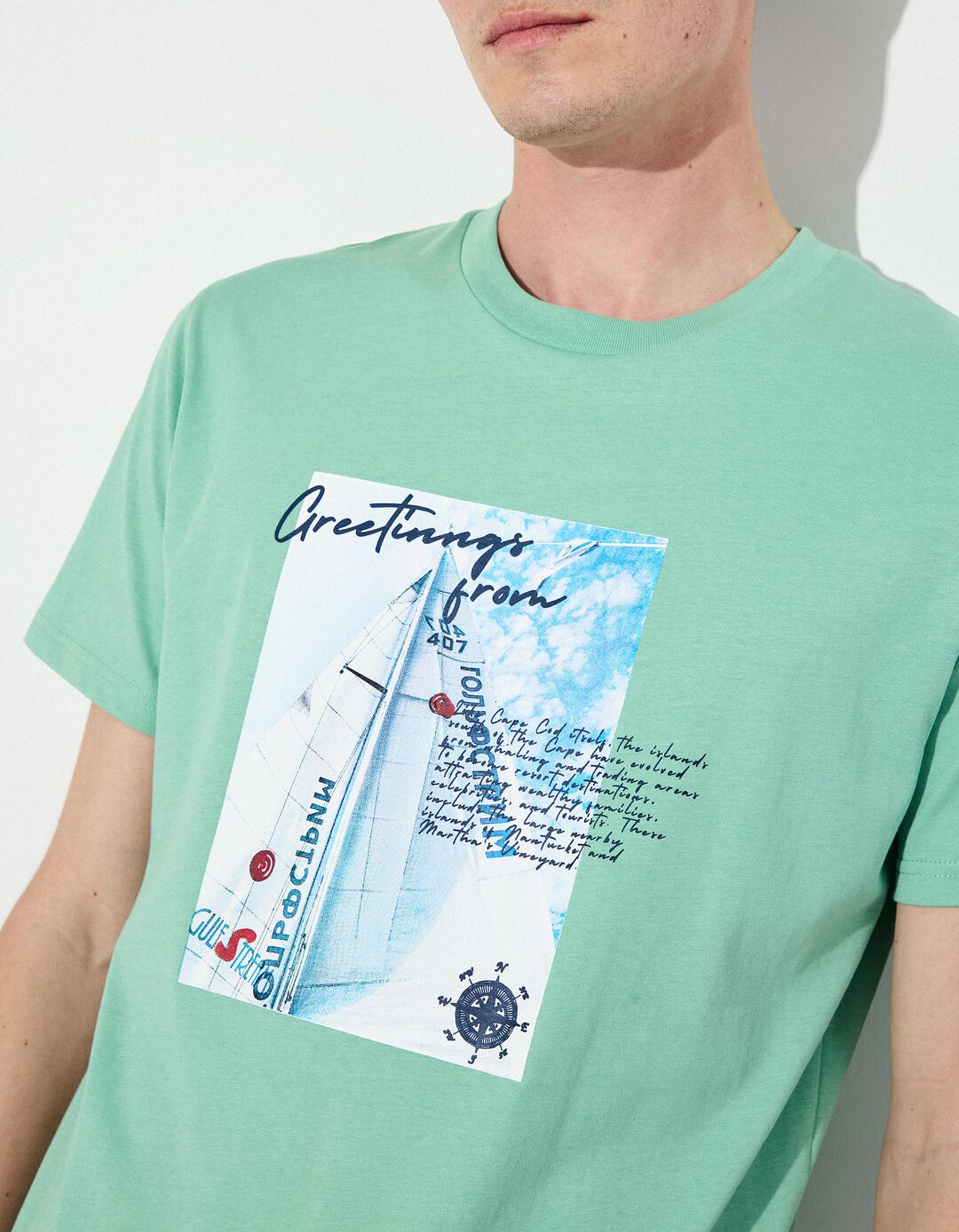 T-shirt, Homem, Verde