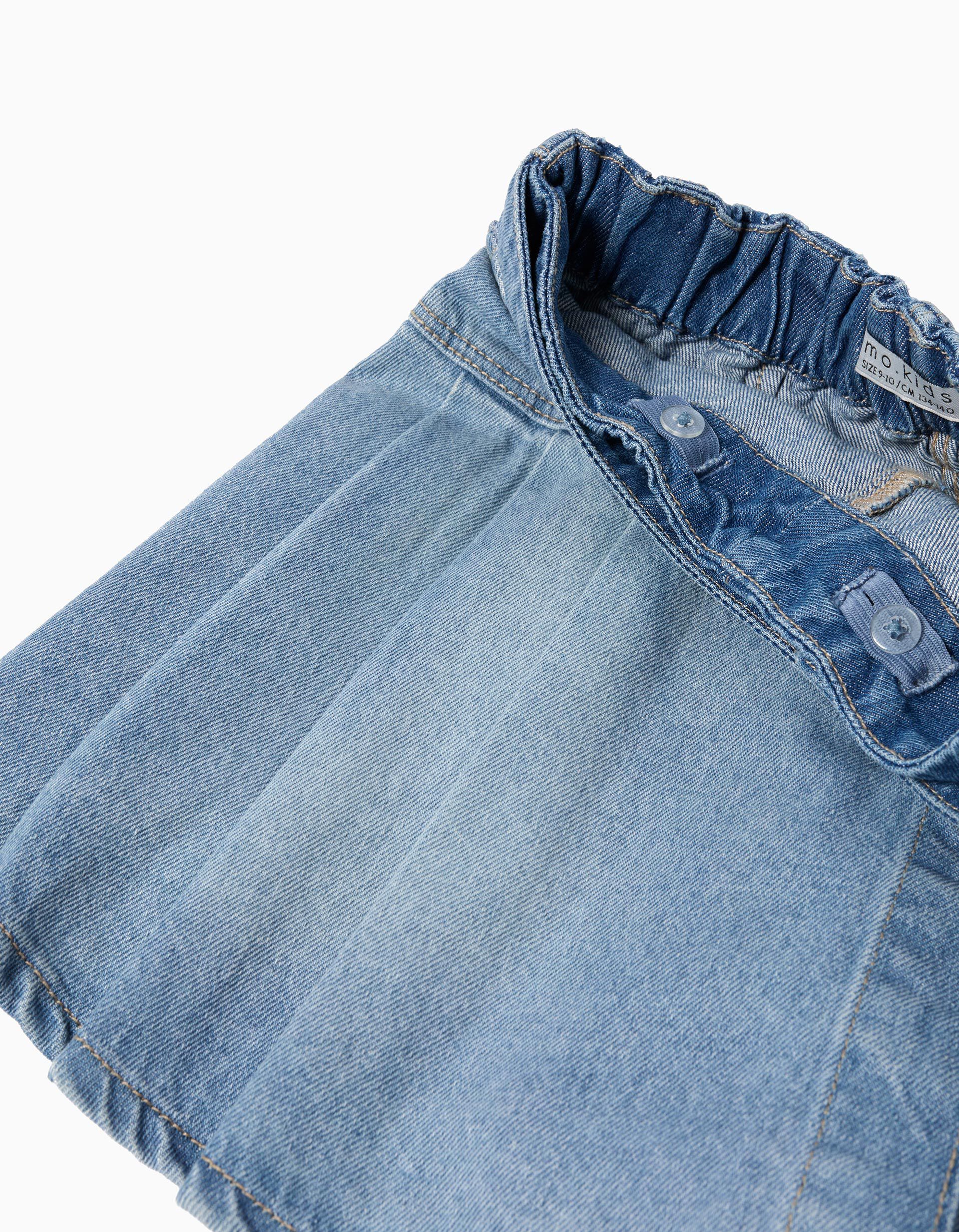 Comprar Online Saia-cal&ccedil;&atilde;o de Ganga, Menina, Azul Claro 