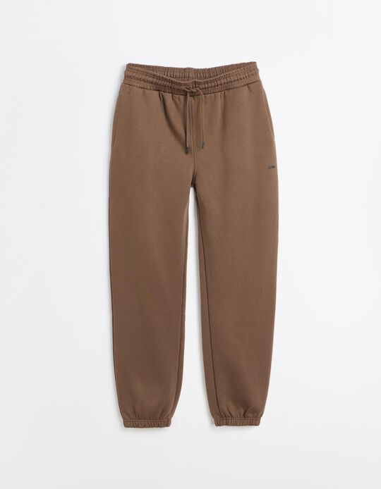 Comprar Online Cal&ccedil;as Jogger De Felpa, Homem, Castanho