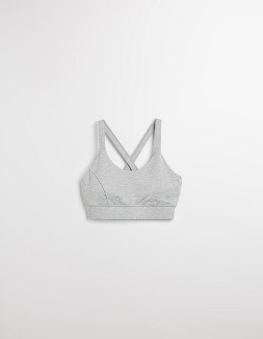 Comprar Online Top de Desporto, Mulher, Cinzento