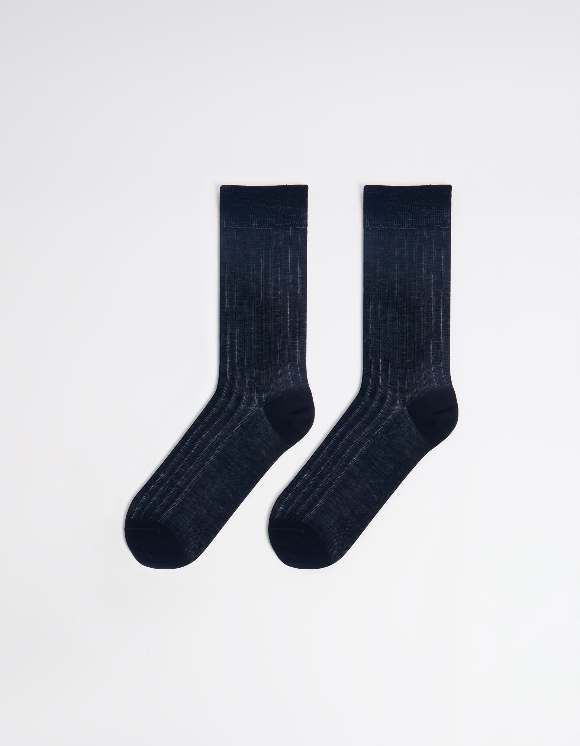 Comprar Online Meias Caneladas, Homem, Azul Escuro