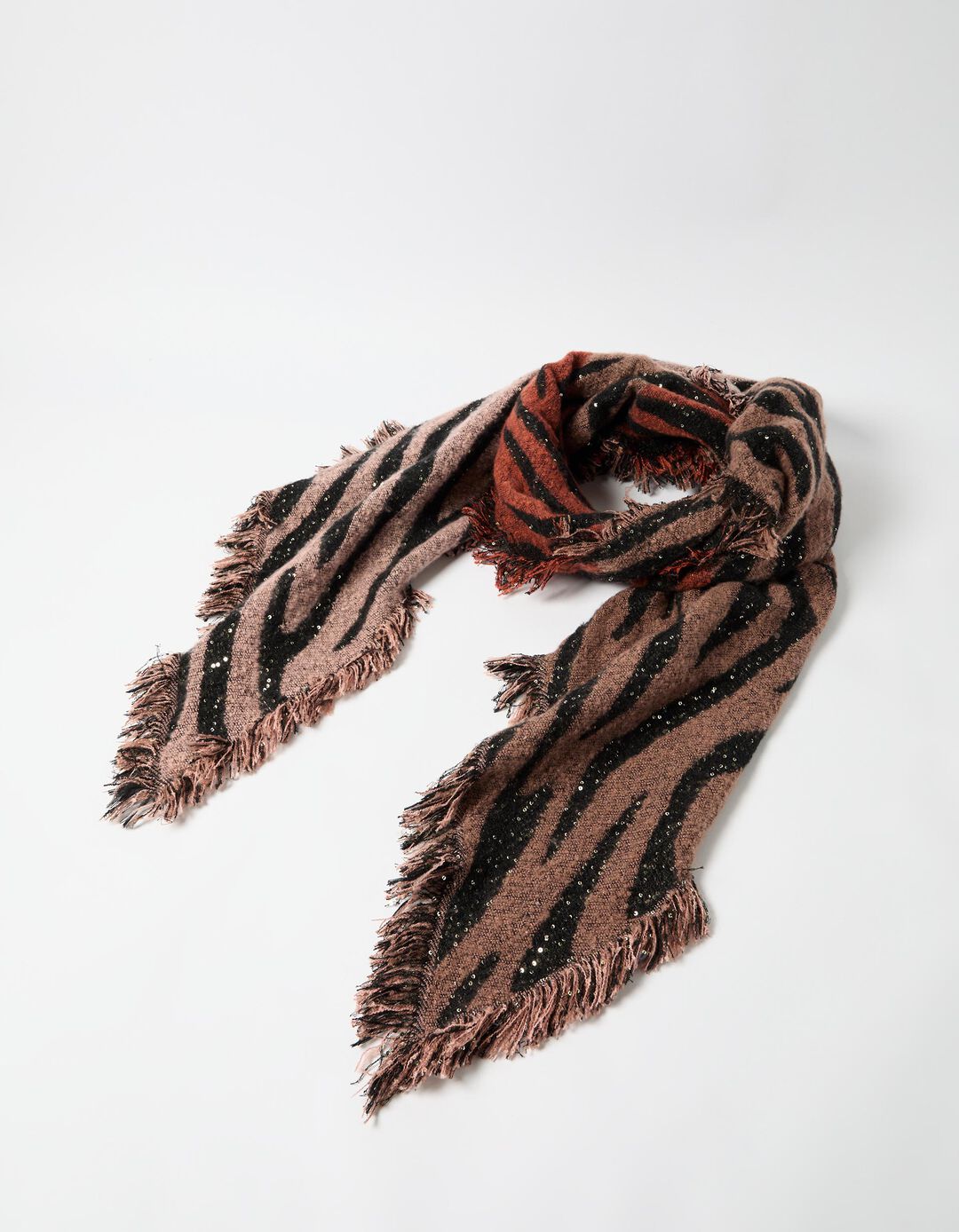 Cachecol Animal Print, Mulher, Bege