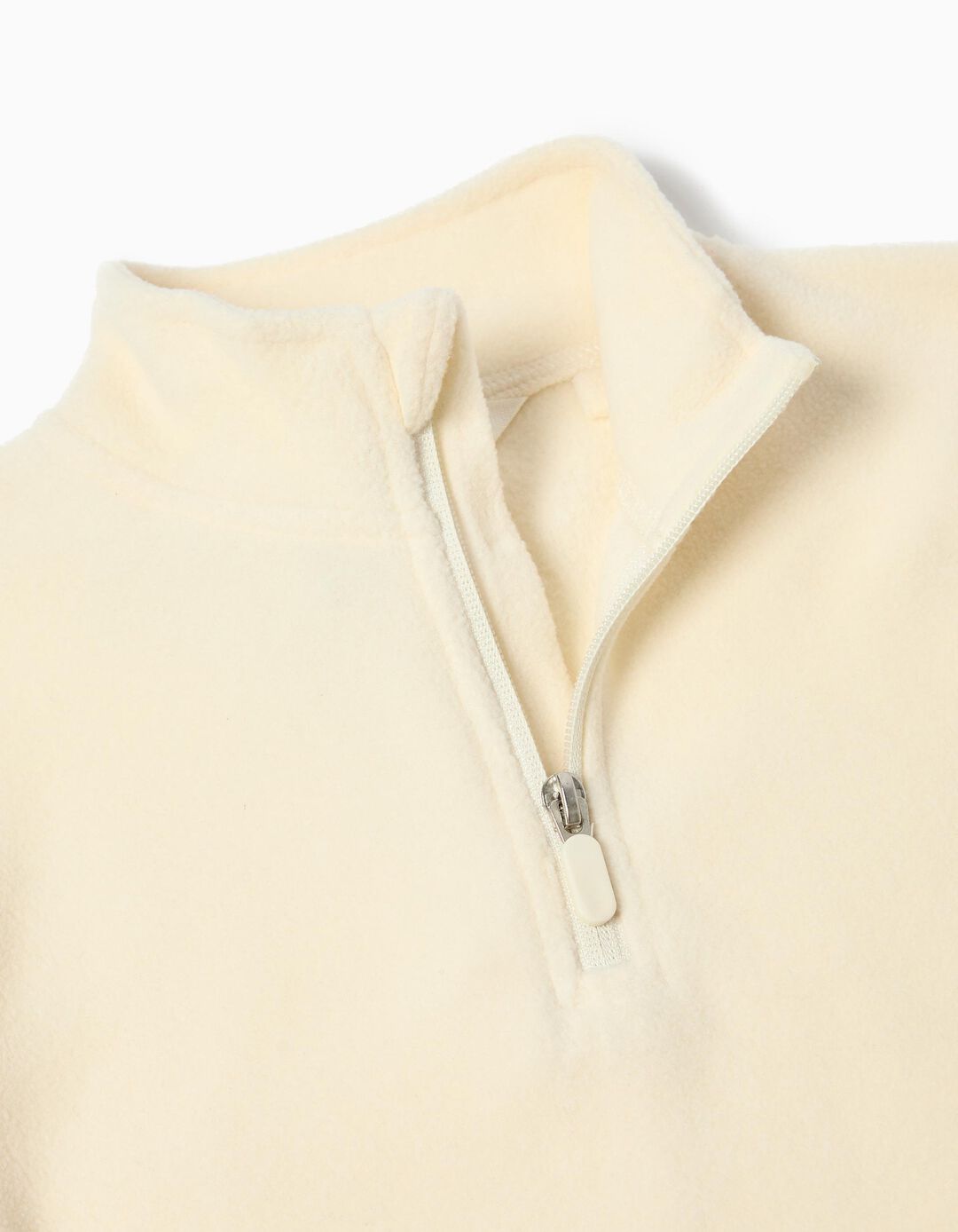 Camisola Polar com Fecho, Menina, Branco