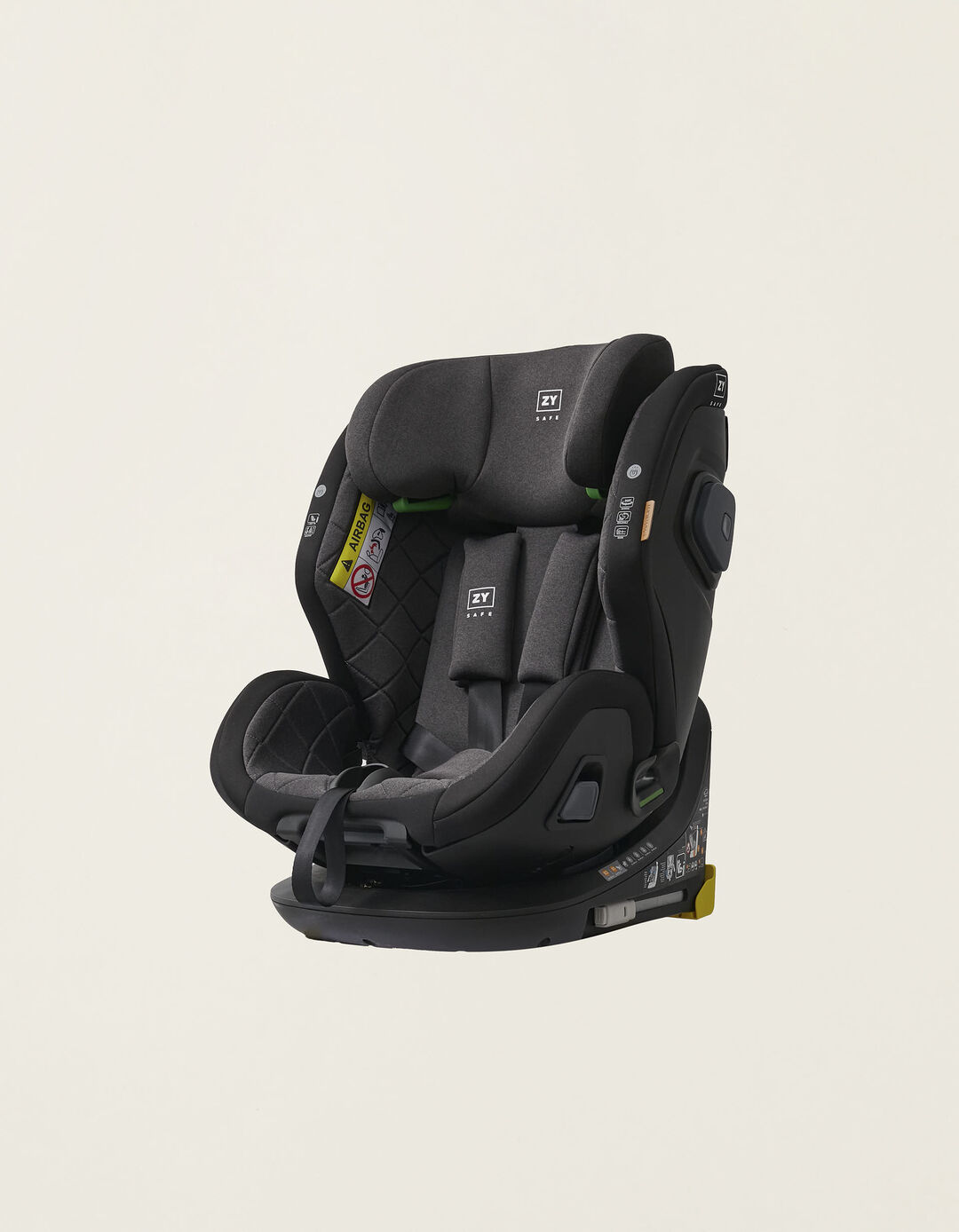 Cadeira Auto I-Size ZY Safe Premium com Isofix (40-150), Preto/Cinza