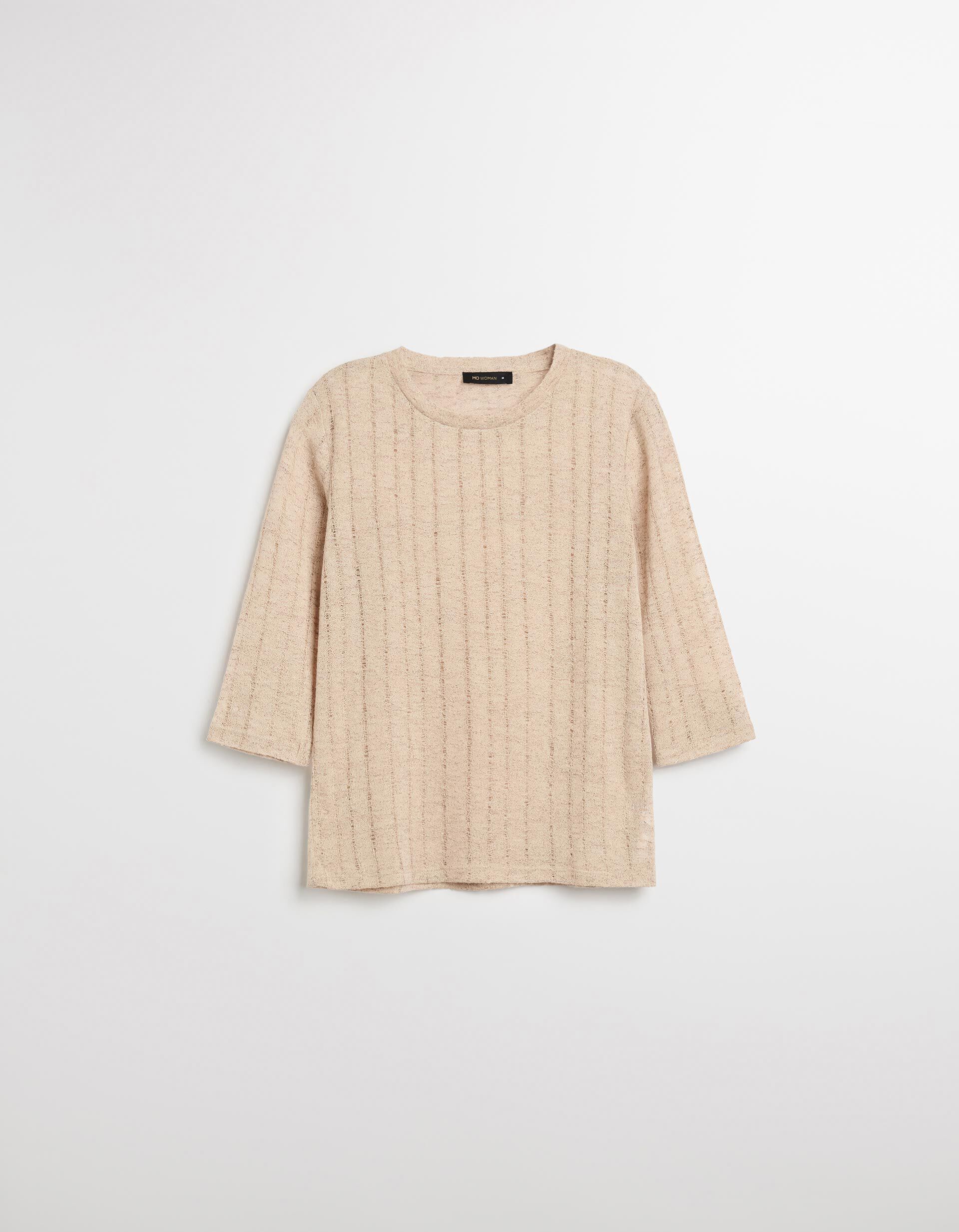 Comprar Online T-shirt em Malha, Mulher, Bege