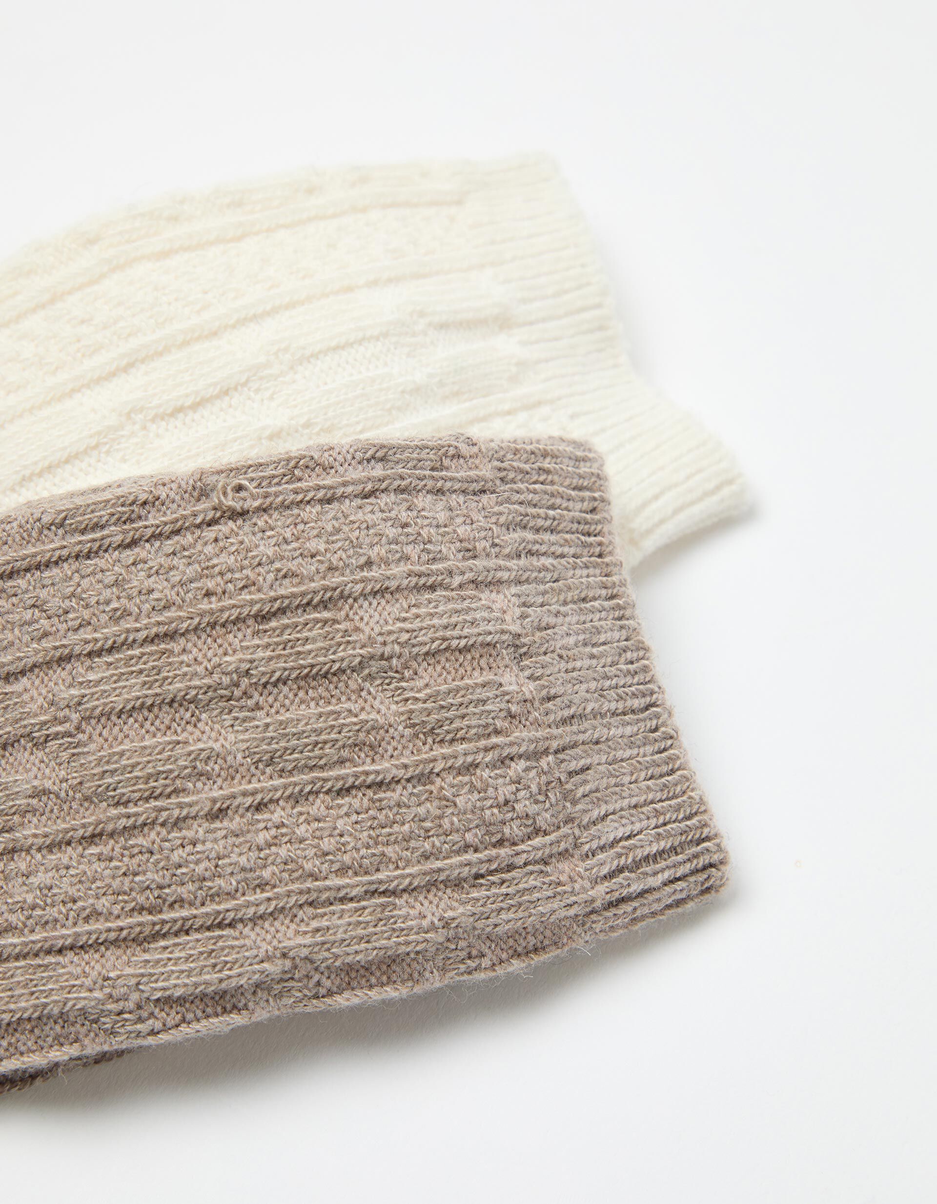 Comprar Online Pack 2 Pares de Meias com L&atilde;, Mulher, Castanho