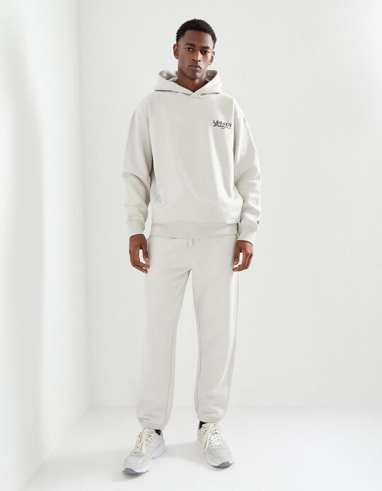 Comprar Online Calças Jogging de Felpa, Homem, Cinzento Claro