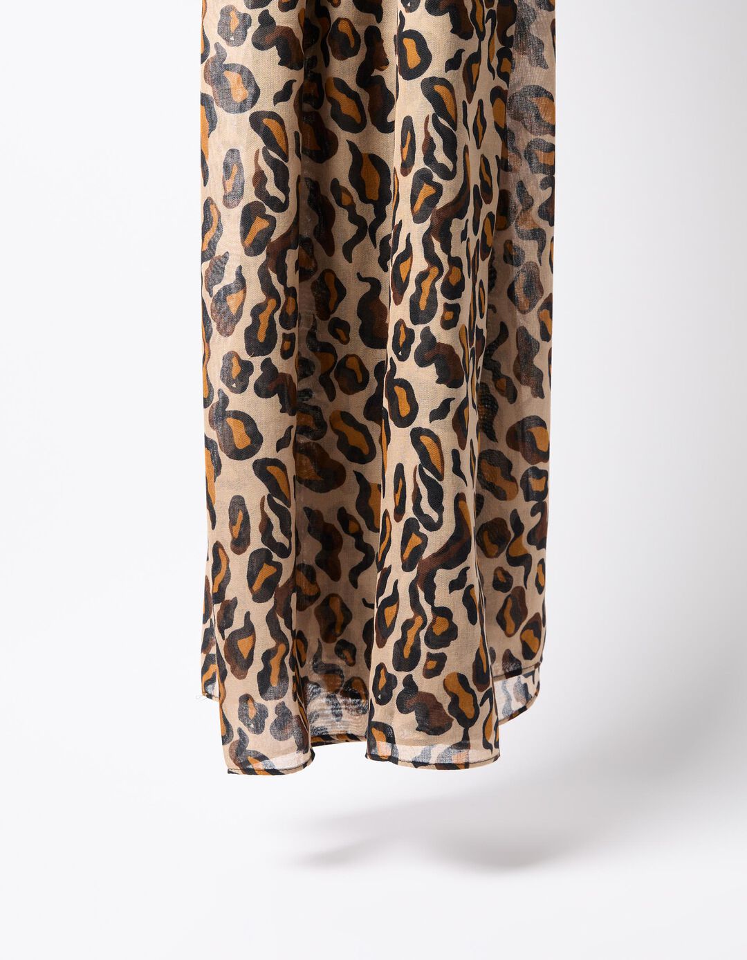 Lenço Animal Print, Mulher, Bege